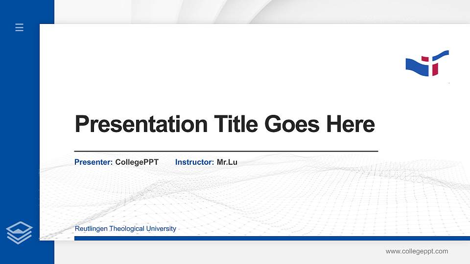 Reutlingen Theological University Thesis Proposal/Graduation Defense PPT Template16:9 ratio PPT effect preview image