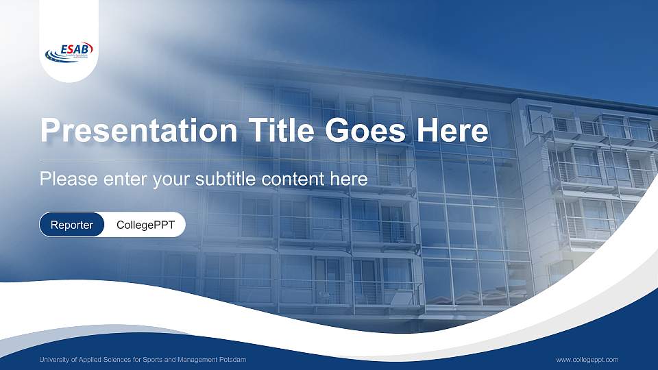 University of Applied Sciences for Sports and Management Potsdam Lecture Sharing and Networking Event PPT Template16:9 ratio PPT effect preview image