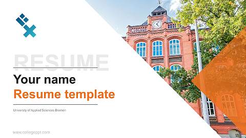University of Applied Sciences Bremen Resume PPT Template