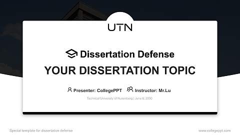 Technical University of Nuremberg Graduation Thesis Defense PPT Template