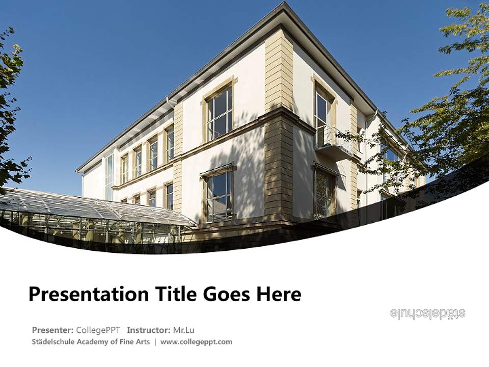 Städelschule Academy of Fine Arts Course/Courseware Creation PPT Template4:3 ratio PPT effect preview image5