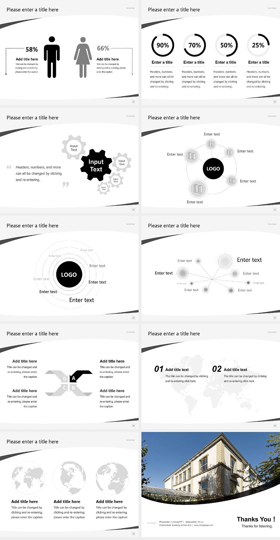 Städelschule Academy of Fine Arts Course/Courseware Creation PPT Template4:3 ratio PPT effect preview image4