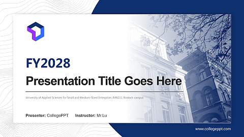 University of Applied Sciences for Small and Medium-Sized Enterprises – Rostock campus Academic Presentation/Research Findings Report PPT Template