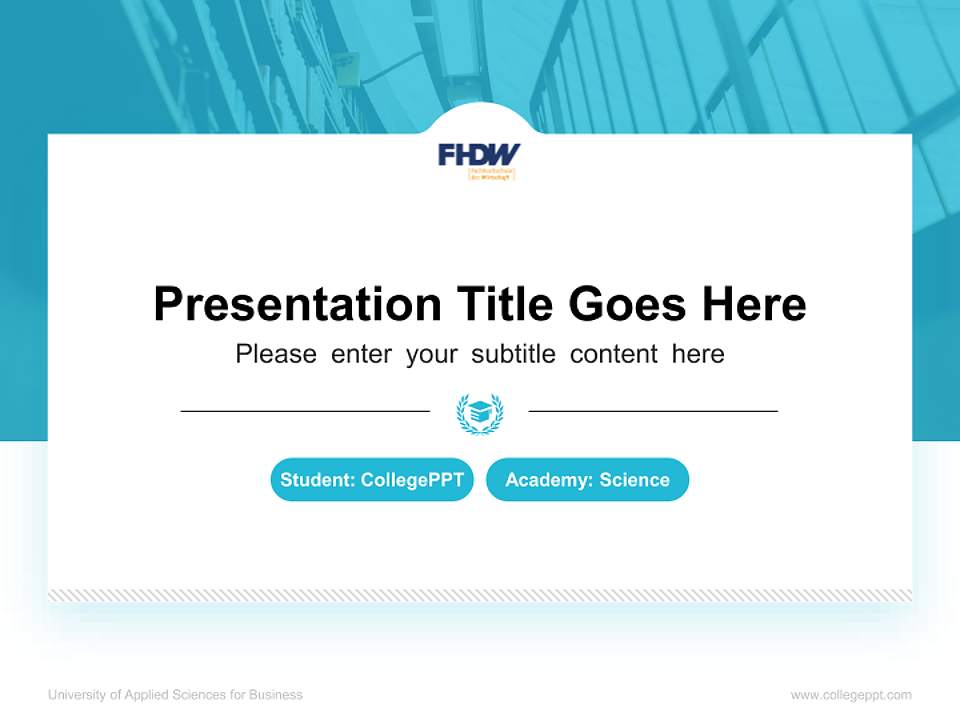 University of Applied Sciences for Business National Scholarship Defense PPT Template4:3 ratio PPT effect preview image4