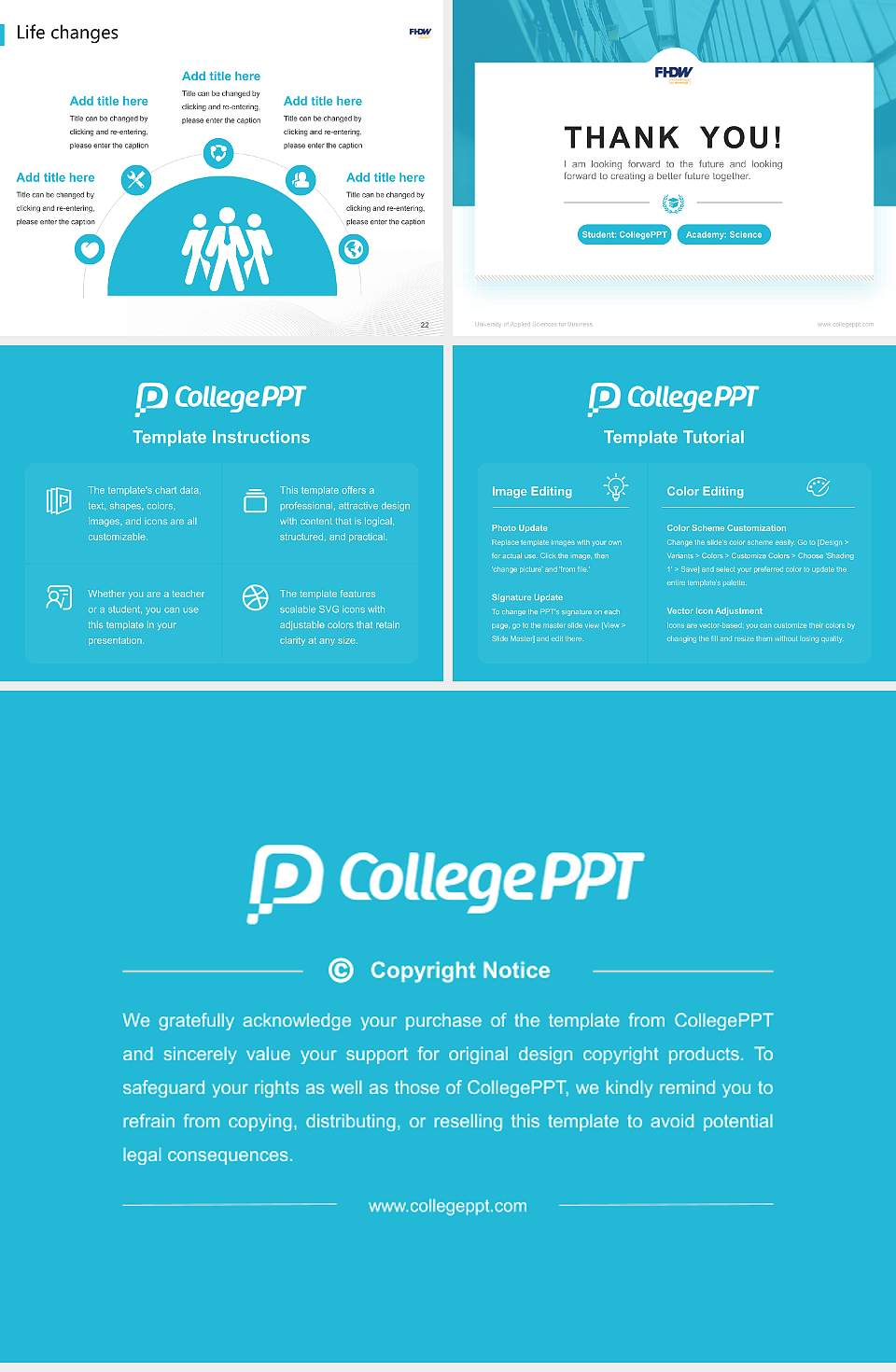 University of Applied Sciences for Business National Scholarship Defense PPT Template4:3 ratio PPT effect preview image4
