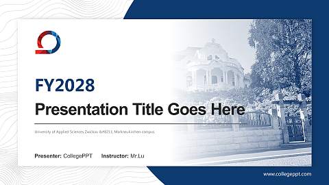 University of Applied Sciences Zwickau – Markneukirchen campus Academic Presentation/Research Findings Report PPT Template