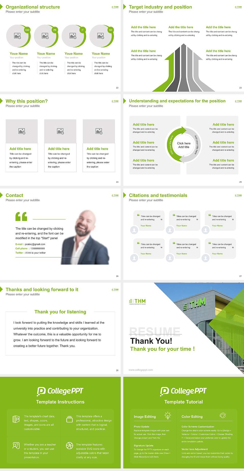 University of Applied Sciences Mittelhessen (THM) Resume PPT Template4:3 ratio PPT effect preview image4