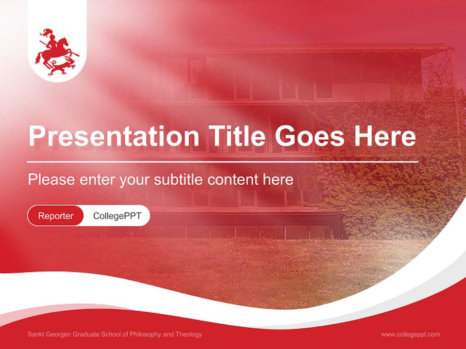 Sankt Georgen Graduate School of Philosophy and Theology Lecture Sharing and Networking Event PPT Template4:3 ratio PPT effect preview image4