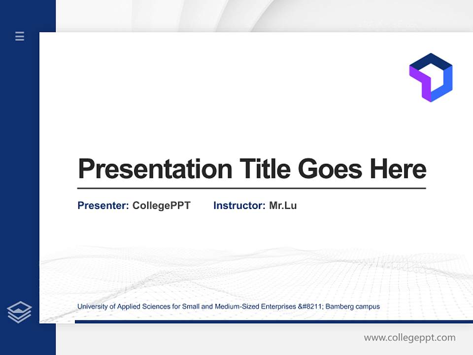 University of Applied Sciences for Small and Medium-Sized Enterprises – Bamberg campus Thesis Proposal/Graduation Defense PPT Template4:3 ratio PPT effect preview image5