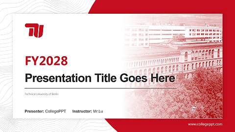 Technical University of Berlin Academic Presentation/Research Findings Report PPT Template