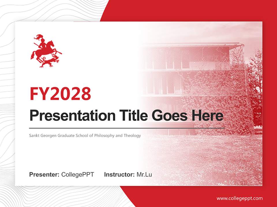 Sankt Georgen Graduate School of Philosophy and Theology Academic Presentation/Research Findings Report PPT Template4:3 ratio PPT effect preview image5
