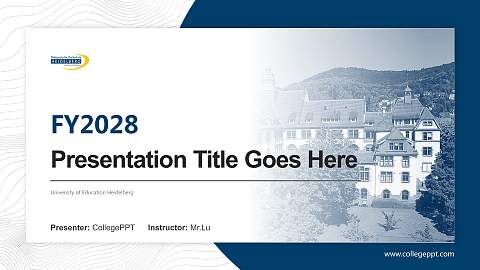 University of Education Heidelberg Academic Presentation/Research Findings Report PPT Template