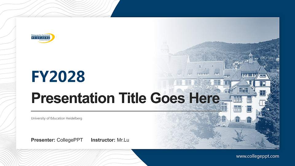 University of Education Heidelberg Academic Presentation/Research Findings Report PPT Template16:9 ratio PPT effect preview image