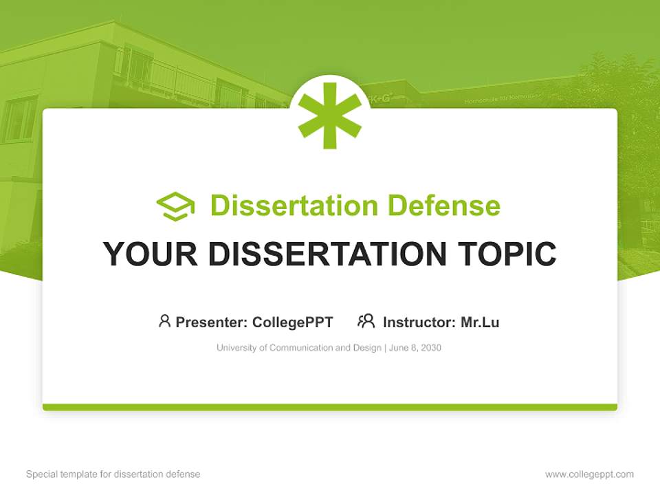 University of Communication and Design Graduation Thesis Defense PPT Template4:3 ratio PPT effect preview image7