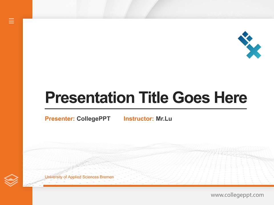 University of Applied Sciences Bremen Thesis Proposal/Graduation Defense PPT Template4:3 ratio PPT effect preview image5