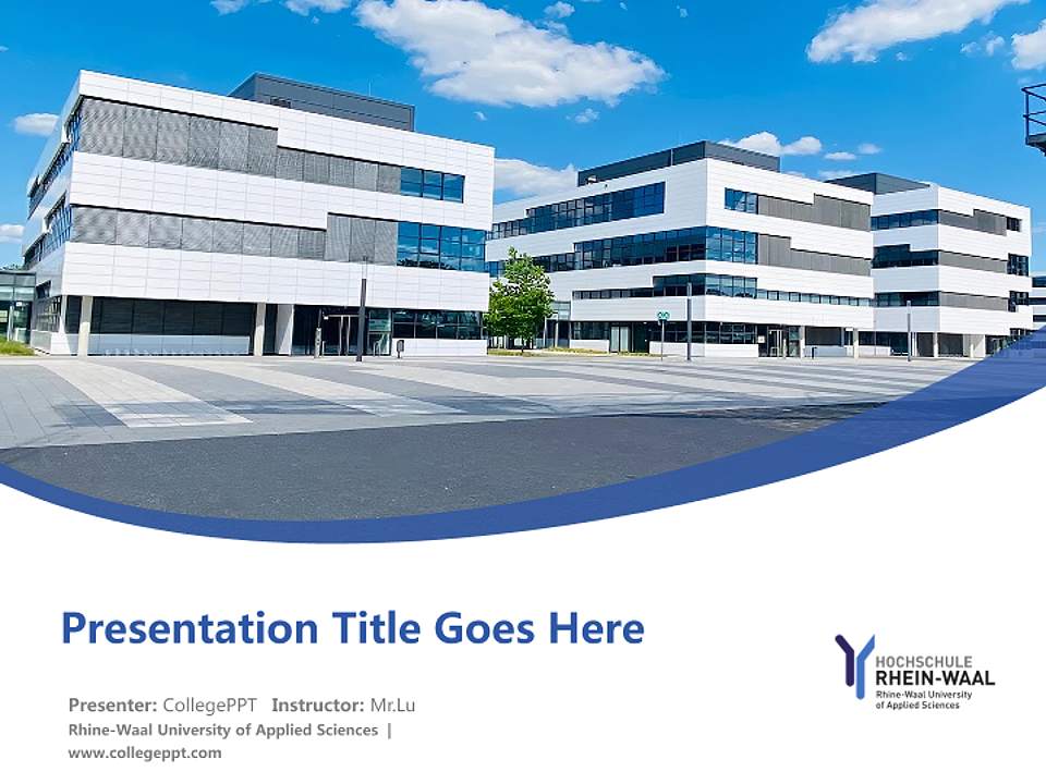 Rhine-Waal University of Applied Sciences Course/Courseware Creation PPT Template4:3 ratio PPT effect preview image5