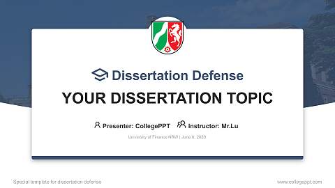 University of Finance NRW Graduation Thesis Defense PPT Template