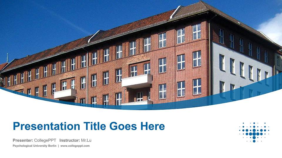 Psychological University Berlin Course/Courseware Creation PPT Template16:9 ratio PPT effect preview image