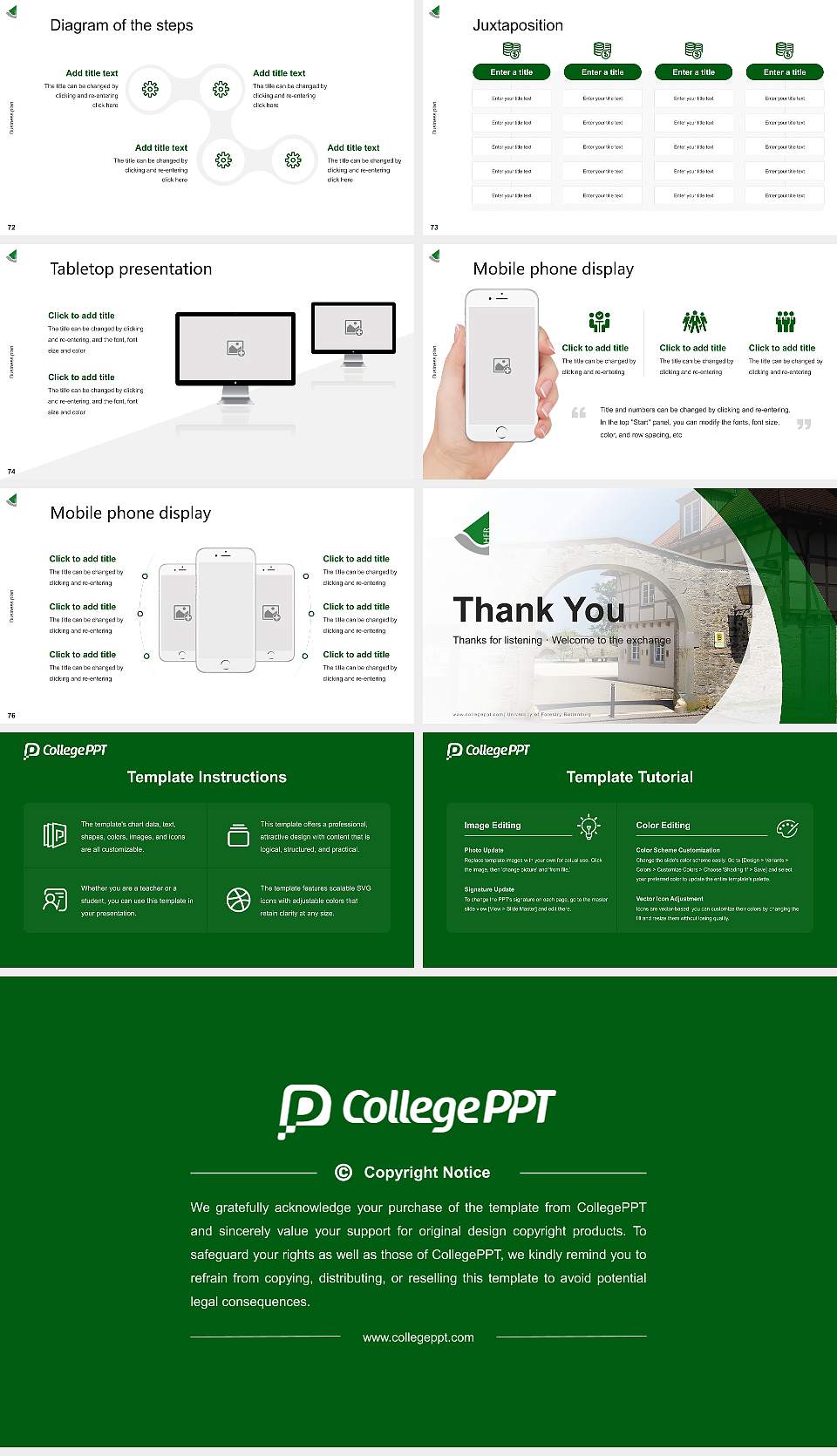 University of Forestry Rottenburg Competition/Entrepreneurship Contest PPT Template16:9 ratio PPT effect preview image9