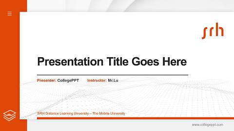 SRH Distance Learning University – The Mobile University Thesis Proposal/Graduation Defense PPT Template
