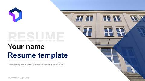 University of Applied Sciences for Small and Medium-Sized Enterprises Resume PPT Template