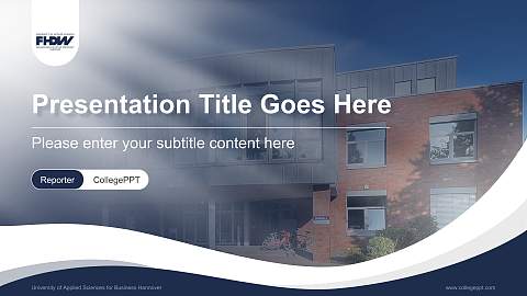 University of Applied Sciences for Business Hannover Lecture Sharing and Networking Event PPT Template