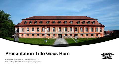 State Academy of Fine Arts Karlsruhe Course/Courseware Creation PPT Template