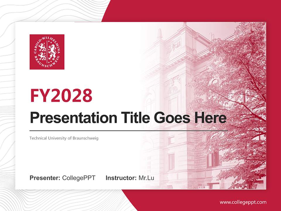 Technical University of Braunschweig Academic Presentation/Research Findings Report PPT Template4:3 ratio PPT effect preview image5