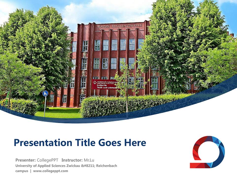 University of Applied Sciences Zwickau – Reichenbach campus Course/Courseware Creation PPT Template4:3 ratio PPT effect preview image5