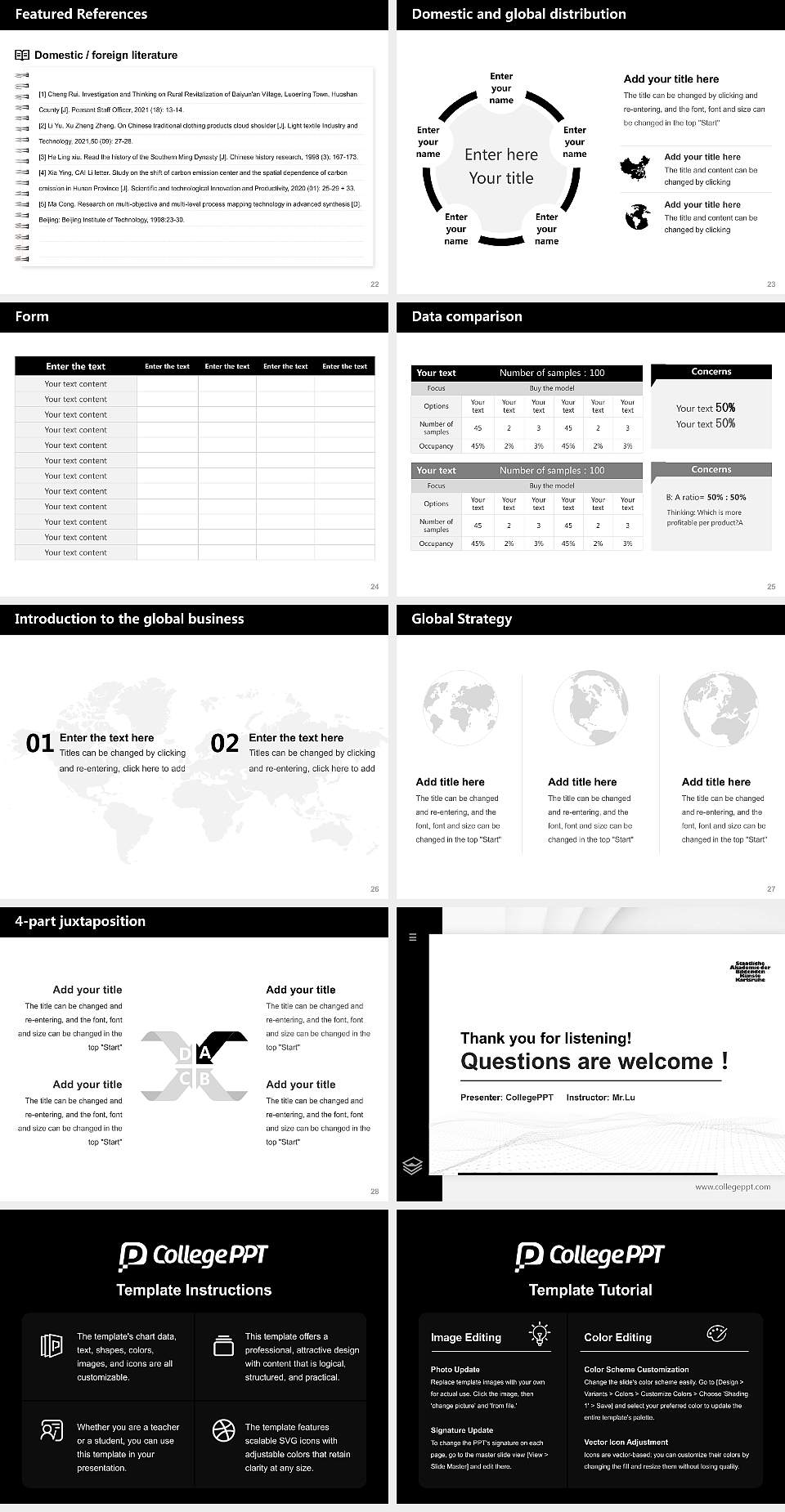 State Academy of Fine Arts Karlsruhe Thesis Proposal/Graduation Defense PPT Template4:3 ratio PPT effect preview image4