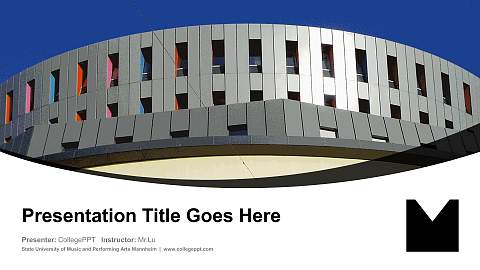 State University of Music and Performing Arts Mannheim Course/Courseware Creation PPT Template