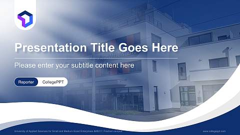University of Applied Sciences for Small and Medium-Sized Enterprises – Frechen campus Lecture Sharing and Networking Event PPT Template