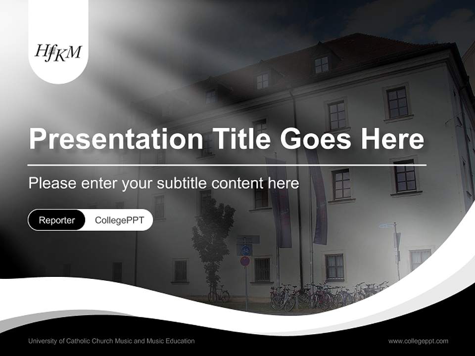 University of Catholic Church Music and Music Education Lecture Sharing and Networking Event PPT Template4:3 ratio PPT effect preview image4