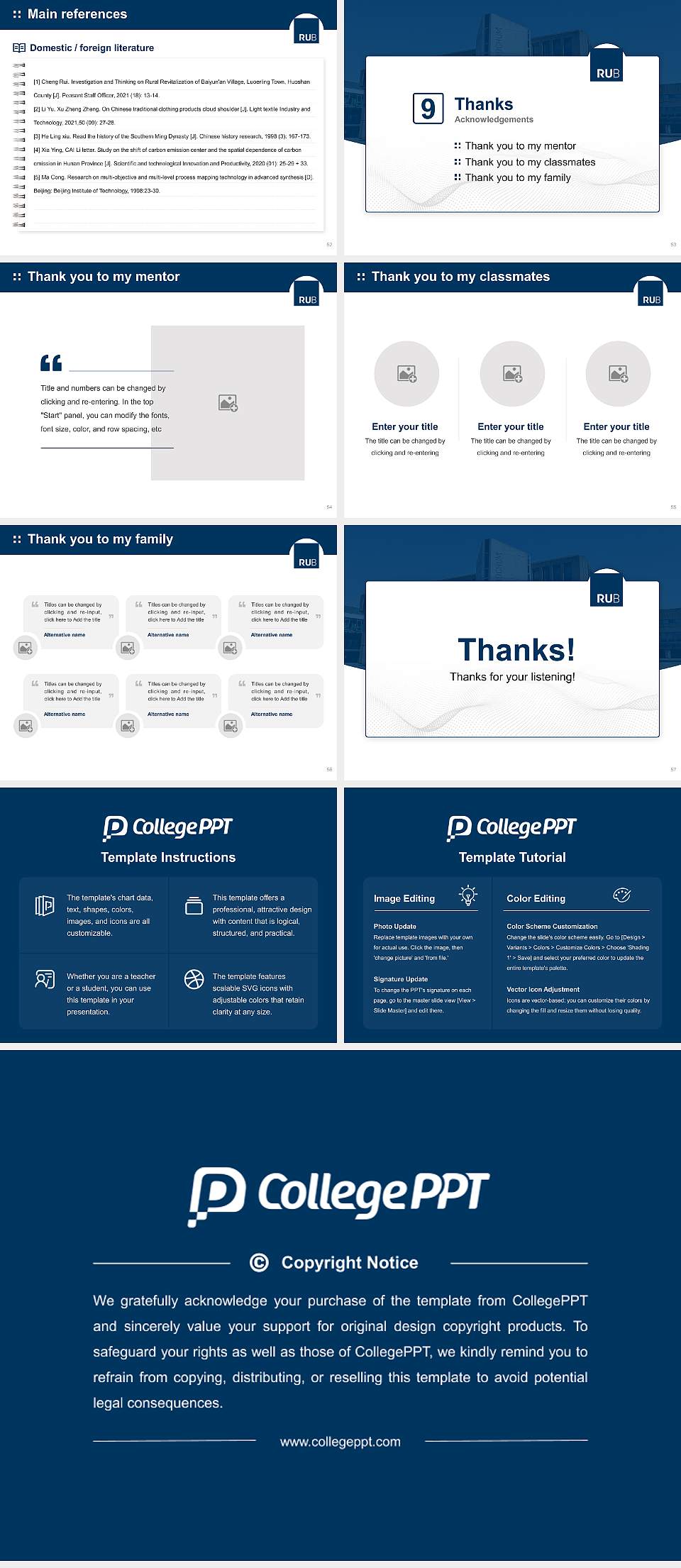 Ruhr University Bochum Graduation Thesis Defense PPT Template4:3 ratio PPT effect preview image7