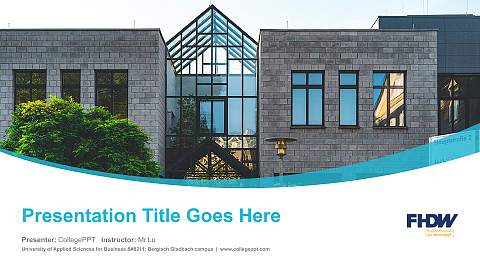 University of Applied Sciences for Business – Bergisch Gladbach campus Course/Courseware Creation PPT Template