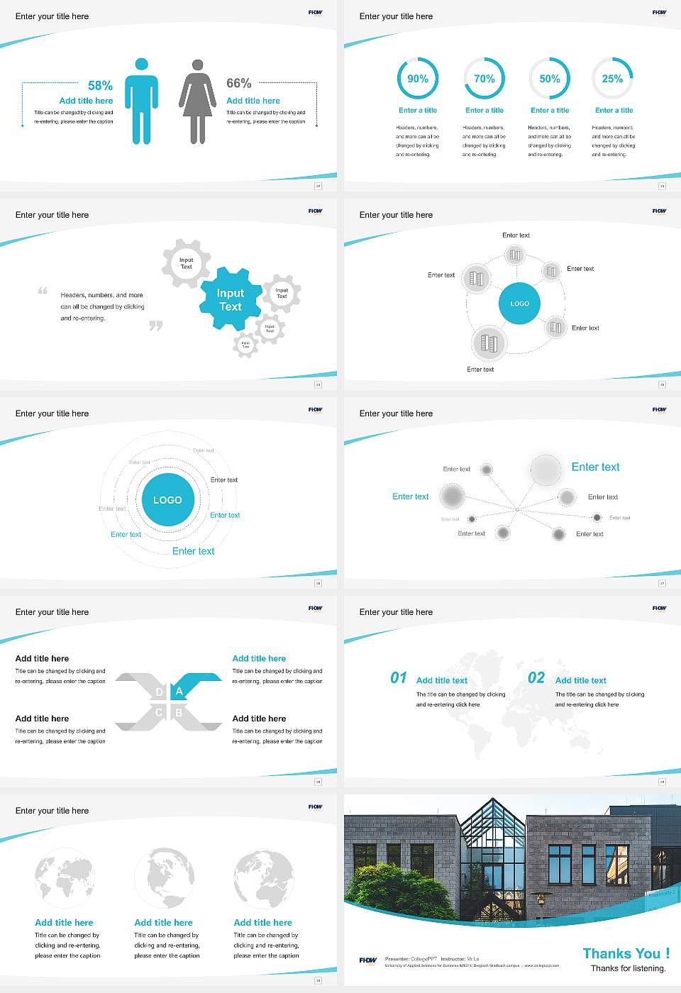 University of Applied Sciences for Business – Bergisch Gladbach campus Course/Courseware Creation PPT Template16:9 ratio PPT effect preview image4