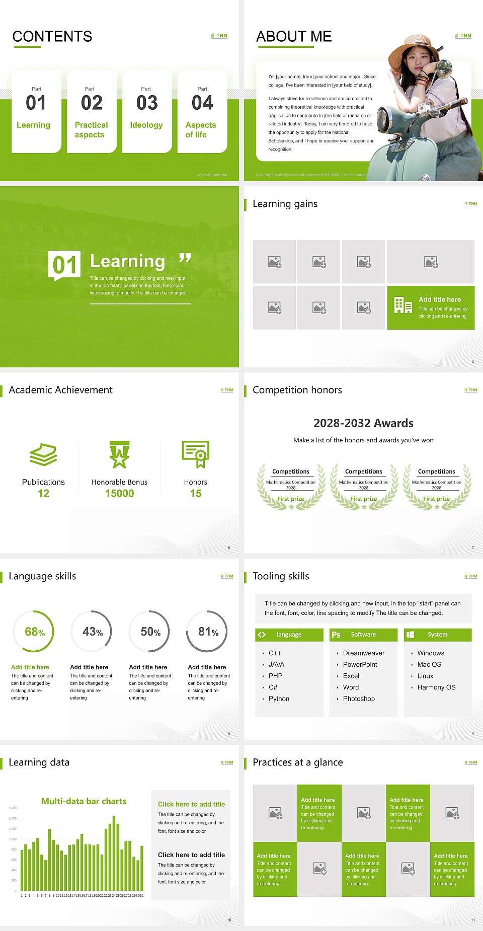 University of Applied Sciences Mittelhessen (THM) – Wetzlar campus National Scholarship Defense PPT Template4:3 ratio PPT effect preview image2
