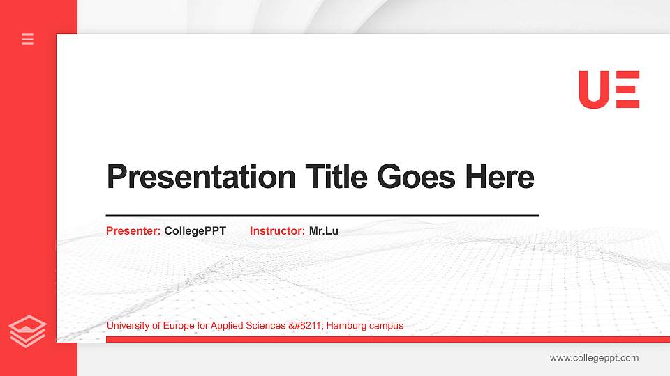 University of Europe for Applied Sciences – Hamburg campus Thesis Proposal/Graduation Defense PPT Template16:9 ratio PPT effect preview image