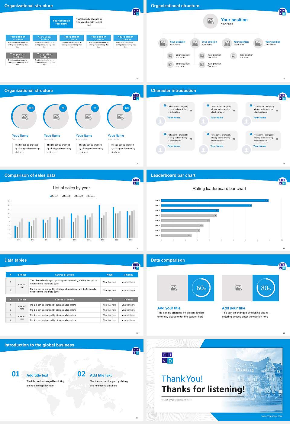 University of Applied Sciences of Diakonie Academic Presentation/Research Findings Report PPT Template16:9 ratio PPT effect preview image4