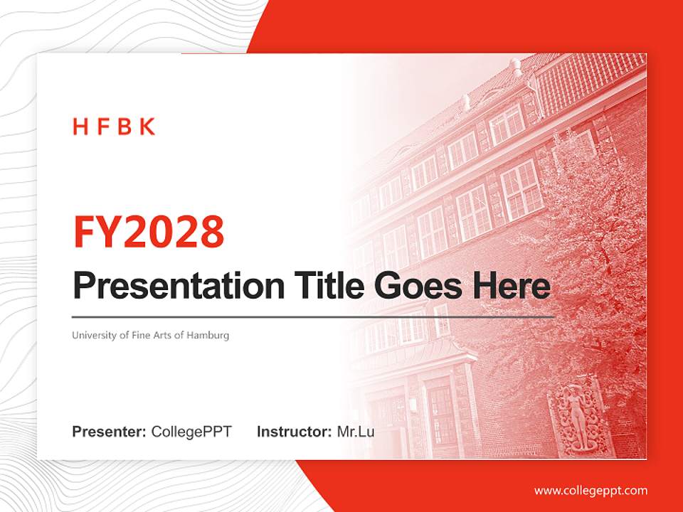 University of Fine Arts of Hamburg Academic Presentation/Research Findings Report PPT Template4:3 ratio PPT effect preview image5