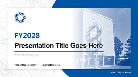 Ulm University of Applied Sciences Academic Presentation/Research Findings Report PPT Template