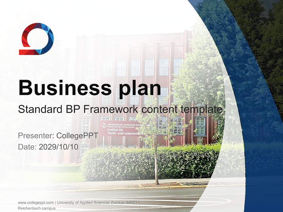 University of Applied Sciences Zwickau – Reichenbach campus Competition/Entrepreneurship Contest PPT Template4:3 ratio PPT effect preview image9