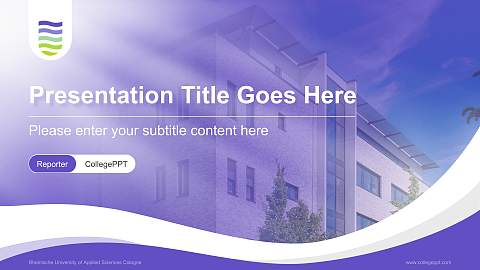 Rheinische University of Applied Sciences Cologne Lecture Sharing and Networking Event PPT Template