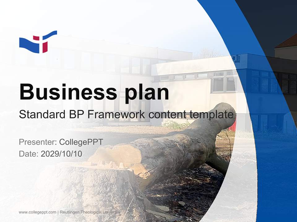 Reutlingen Theological University Competition/Entrepreneurship Contest PPT Template4:3 ratio PPT effect preview image9