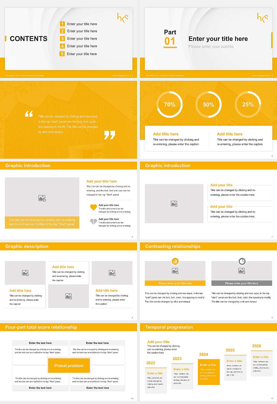 University of Arts in Social Contexts Ottersberg Thesis Proposal/Graduation Defense PPT Template16:9 ratio PPT effect preview image2