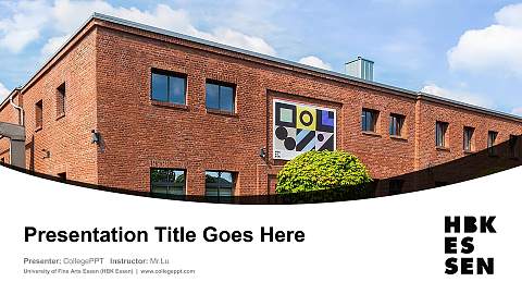 University of Fine Arts Essen (HBK Essen) Course/Courseware Creation PPT Template