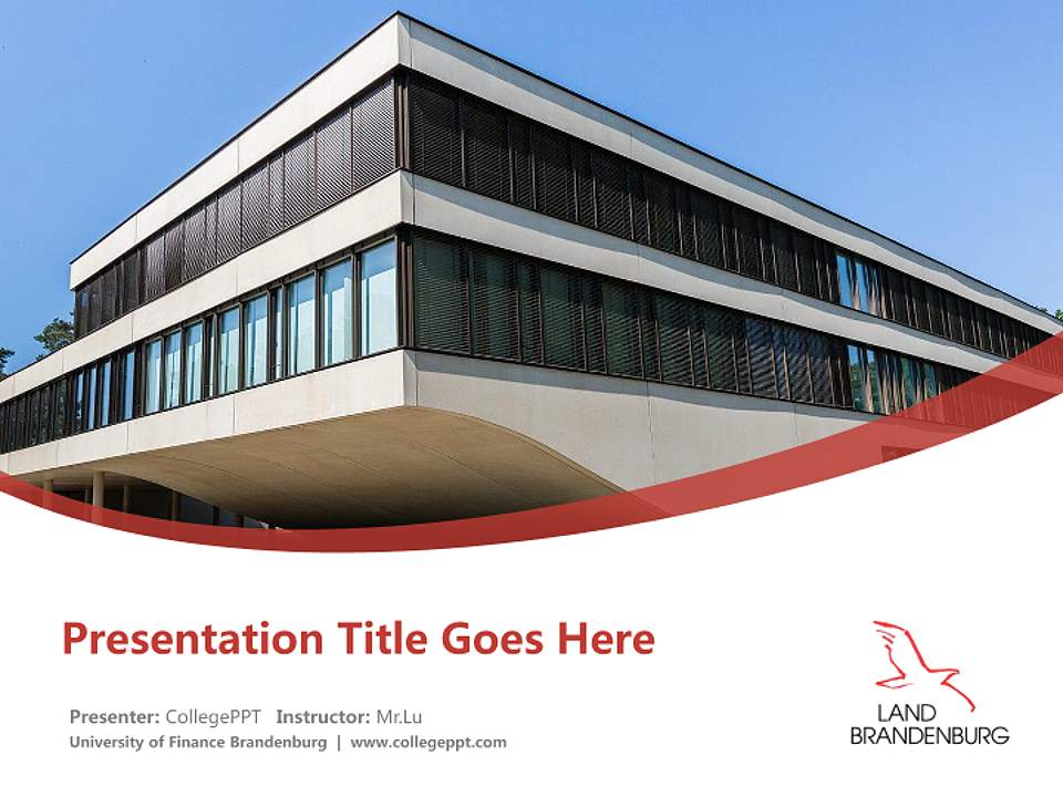 University of Finance Brandenburg Course/Courseware Creation PPT Template4:3 ratio PPT effect preview image5