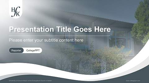University of Church Music of the Evangelical Church in Baden Lecture Sharing and Networking Event PPT Template