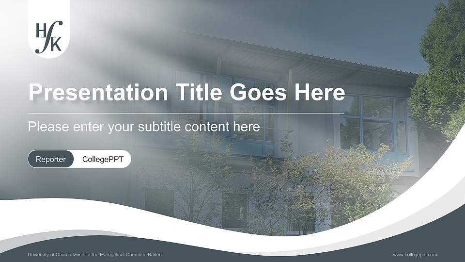 University of Church Music of the Evangelical Church in Baden Lecture Sharing and Networking Event PPT Template16:9 ratio PPT effect preview image