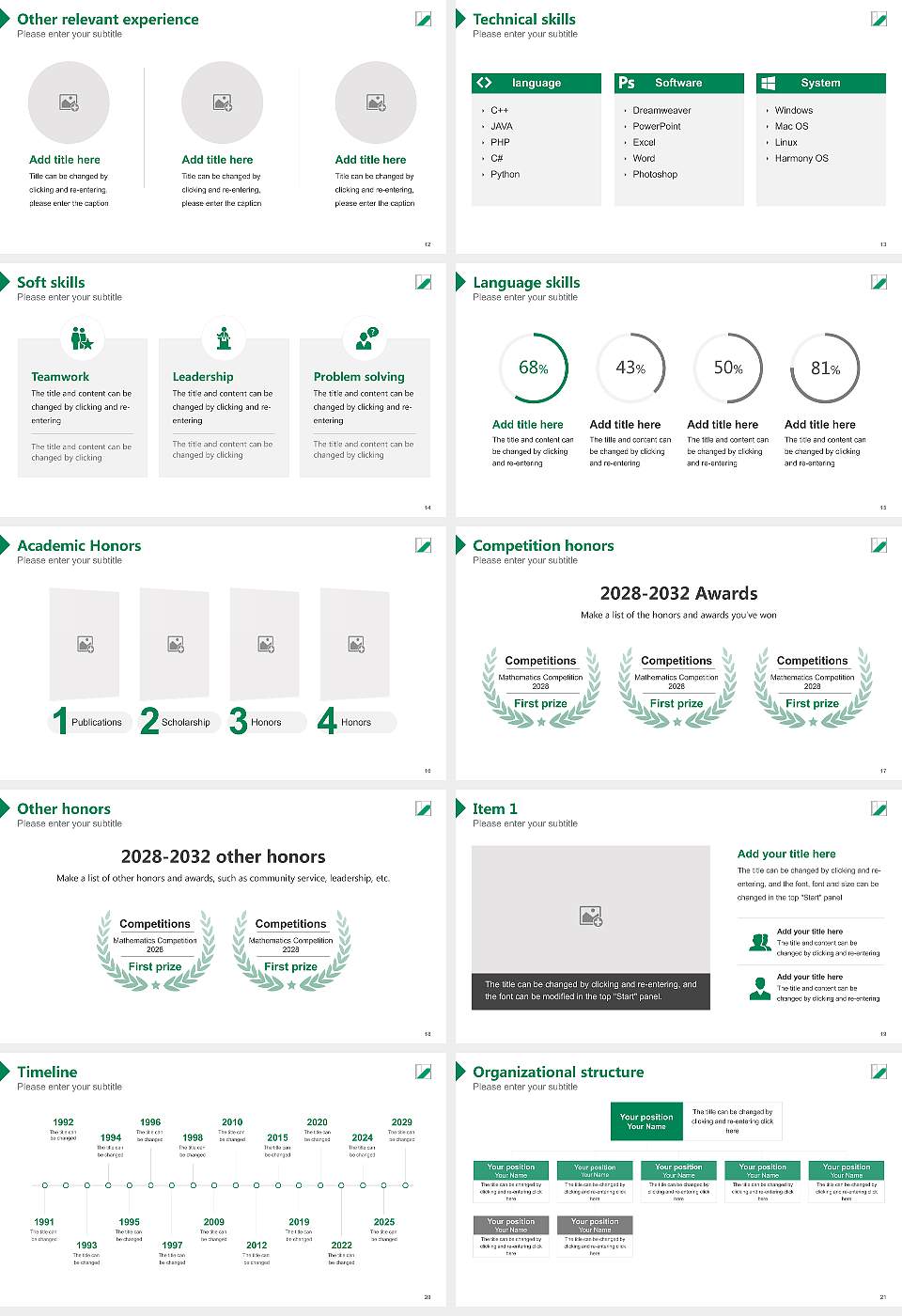 University of Bayreuth Resume PPT Template16:9 ratio PPT effect preview image3